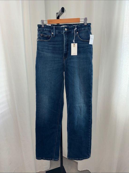 Good American Denim - Good American Indigo High-Rise Wide Leg Jeans